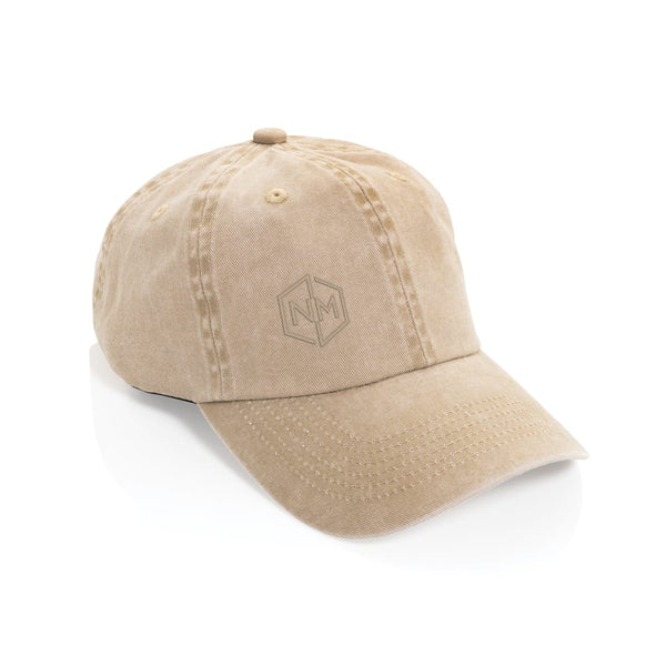 Cappellino 6 pannelli BEAU in twill di cotone AWARE™ 270 gm2 - personalizzabile con logo