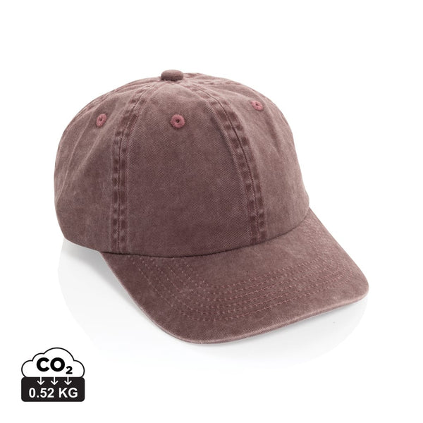 Cappellino 6 pannelli BEAU in twill di cotone AWARE™ 270 gm2 maroon - personalizzabile con logo
