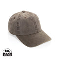 Cappellino 6 pannelli BEAU in twill di cotone AWARE™ 270 gm2 marrone - personalizzabile con logo