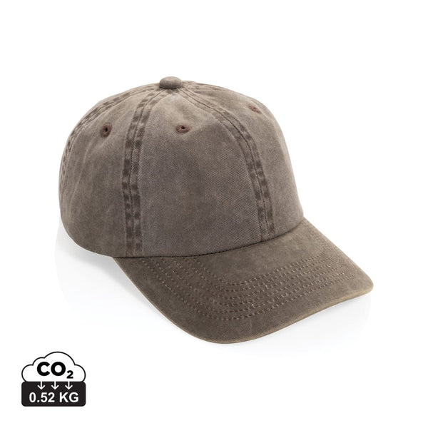 Cappellino 6 pannelli BEAU in twill di cotone AWARE™ 270 gm2 marrone - personalizzabile con logo