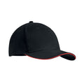 Cappellino 6 pannelli nero - personalizzabile con logo
