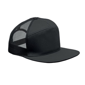 Cappellino 7 pannelli Nero - personalizzabile con logo
