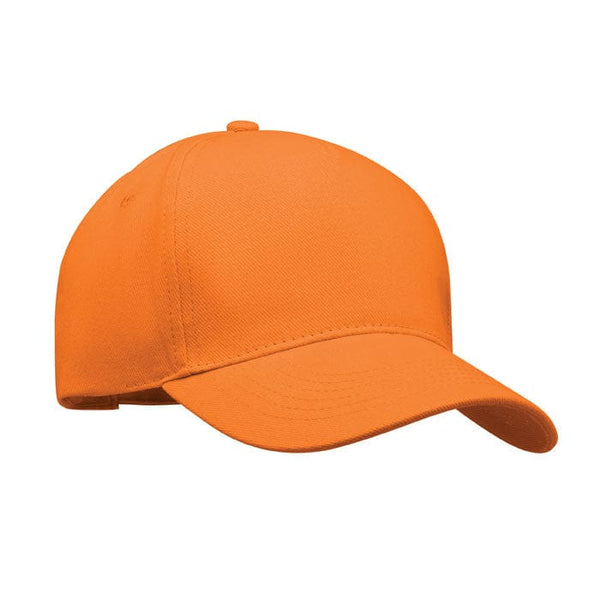 Cappellino a 5 pannelli arancione - personalizzabile con logo