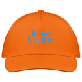 Cappellino a 5 pannelli cotone 160g Arancione - personalizzabile con logo