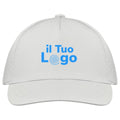 Cappellino a 5 pannelli cotone 160g Bianco - personalizzabile con logo