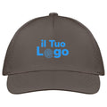 Cappellino a 5 pannelli cotone 160g grigio - personalizzabile con logo