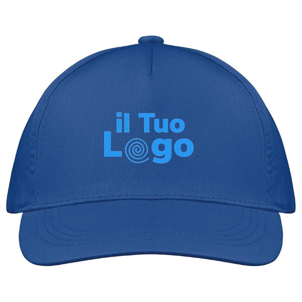 Cappellino a 5 pannelli cotone 160g - personalizzabile con logo