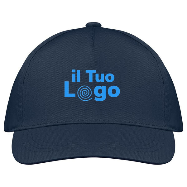 Cappellino a 5 pannelli cotone 160g - personalizzabile con logo