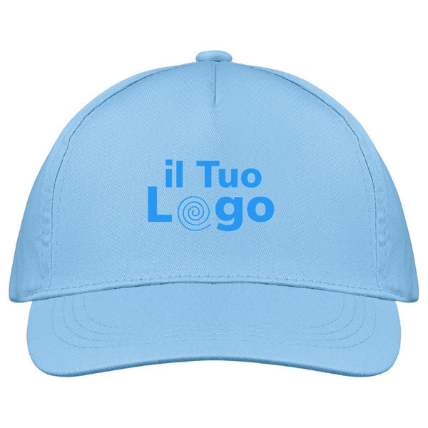 Cappellino a 5 pannelli cotone 160g - personalizzabile con logo