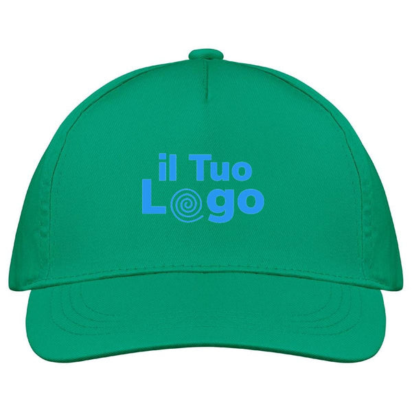 Cappellino a 5 pannelli cotone 160g - personalizzabile con logo