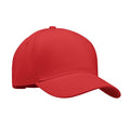 Cappellino a 5 pannelli rosso - personalizzabile con logo