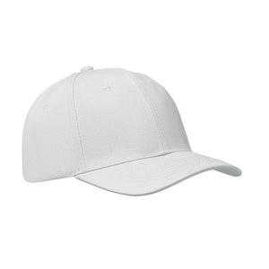 Cappellino a 6 pannelli 260g Bianco - personalizzabile con logo