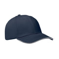 Cappellino a 6 pannelli 260g bianco Scuro - personalizzabile con logo