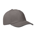 Cappellino a 6 pannelli 260g grigio scuro - personalizzabile con logo