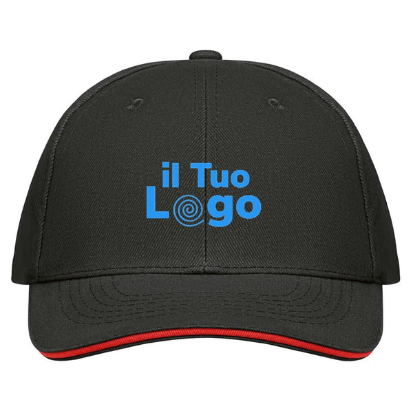 Cappellino a 6 pannelli 260g - personalizzabile con logo