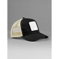 Cappellino Appliqué Patch 5 Panel Trucker nero - personalizzabile con logo
