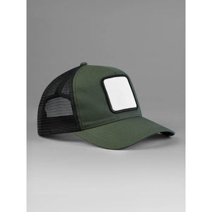 Cappellino Appliqué Patch 5 Panel Trucker verde - personalizzabile con logo