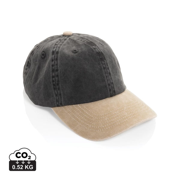 Cappellino BEAU AWARE™ in twill di cotone da 270 gm2 nero - personalizzabile con logo