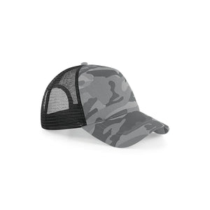 Cappellino Camo Snapback Trucker grigio - personalizzabile con logo