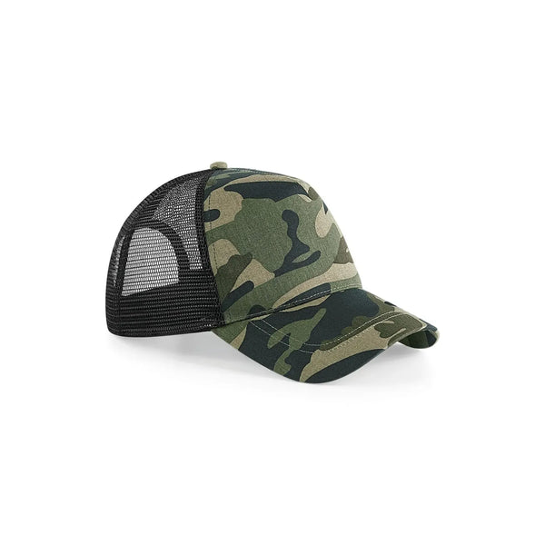 Cappellino Camo Snapback Trucker verde - personalizzabile con logo
