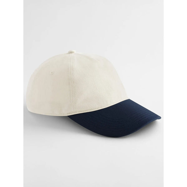 Cappellino Contrast Peak Leisure Cap natural/french navy - personalizzabile con logo