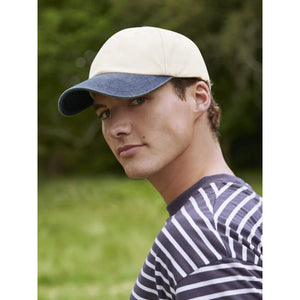 Cappellino Contrast Peak Low Profile Vintage Cap - personalizzabile con logo