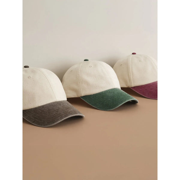 Cappellino Contrast Peak Low Profile Vintage Cap - personalizzabile con logo