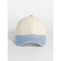Cappellino Contrast Peak Low Profile Vintage Cap natural/vintage light blue - personalizzabile con logo