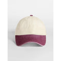 Cappellino Contrast Peak Low Profile Vintage Cap natural/vintage red - personalizzabile con logo
