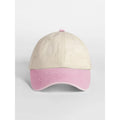 Cappellino Contrast Peak Low Profile Vintage Cap rosa - personalizzabile con logo