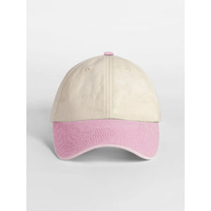 Cappellino Contrast Peak Low Profile Vintage Cap rosa - personalizzabile con logo