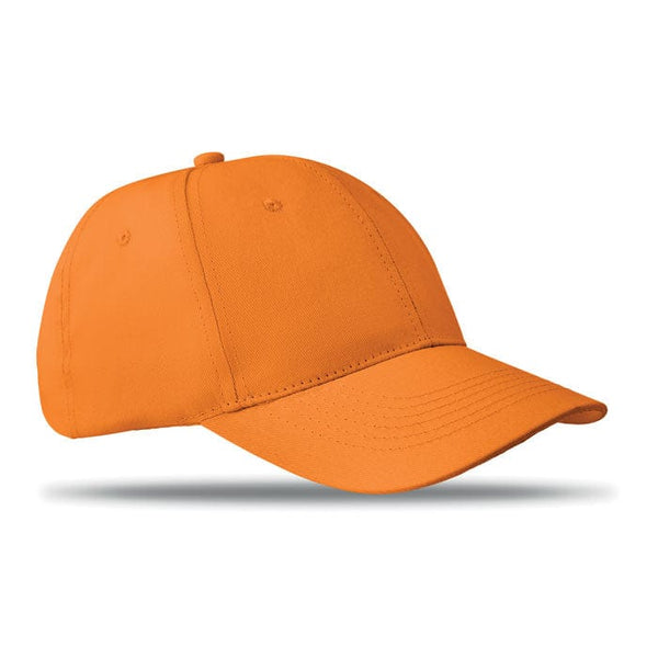 Cappellino da 6 pannelli arancione - personalizzabile con logo