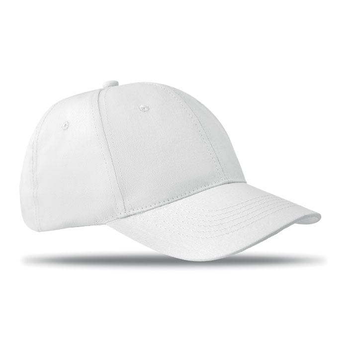 Cappellino da 6 pannelli bianco - personalizzabile con logo
