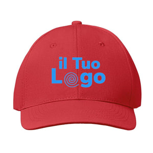 Cappellino rosso personalizzabile con logo