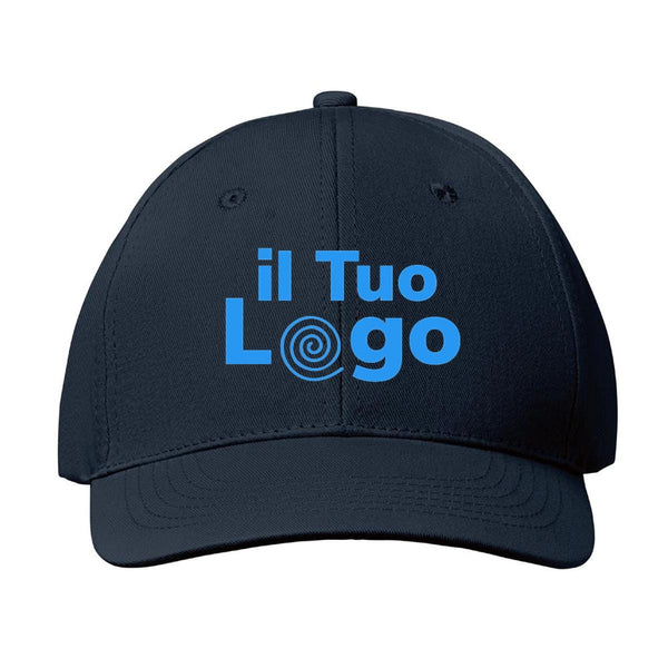 Cappellino blu personalizzabile con logo