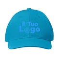 Cappellino azzurro personalizzabile con logo
