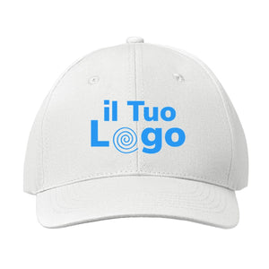 Cappellino bianco personalizzabile con logo