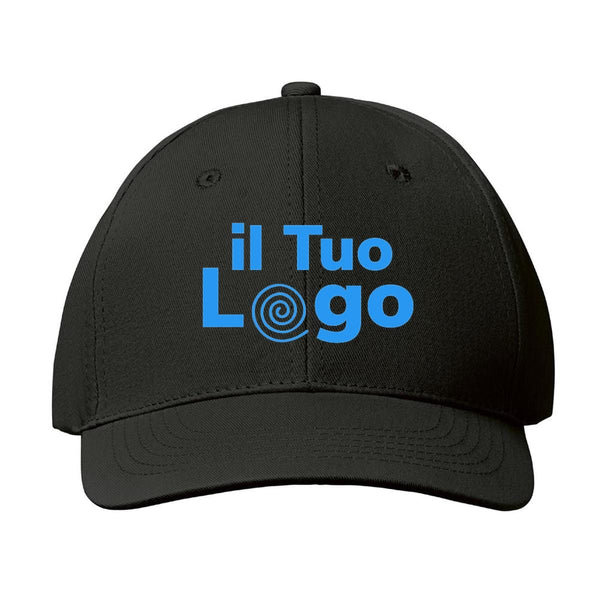 Cappellino nero personalizzabile con logo