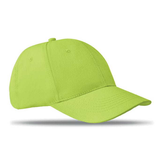 Cappellino da 6 pannelli verde calce - personalizzabile con logo