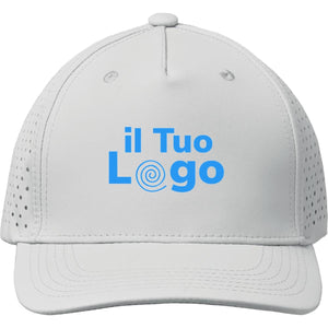 Cappellino da baseball 5 pannelli Bianco - personalizzabile con logo