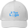 Cappellino da baseball cotone 280g Bianco - personalizzabile con logo