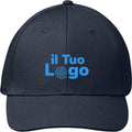 Cappellino da baseball cotone 280g blu navy - personalizzabile con logo
