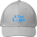 Cappellino da baseball cotone 280g Color argento - personalizzabile con logo