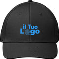 Cappellino da baseball cotone 280g Nero - personalizzabile con logo