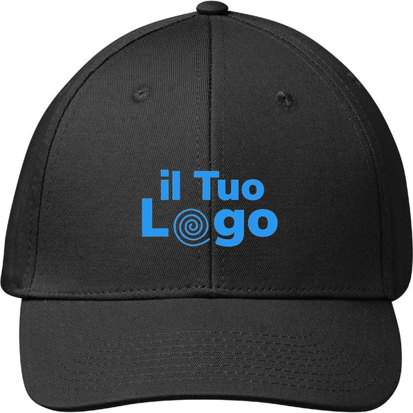 Cappellino da baseball cotone 280g Nero - personalizzabile con logo