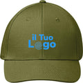 Cappellino da baseball cotone 280g verde - personalizzabile con logo