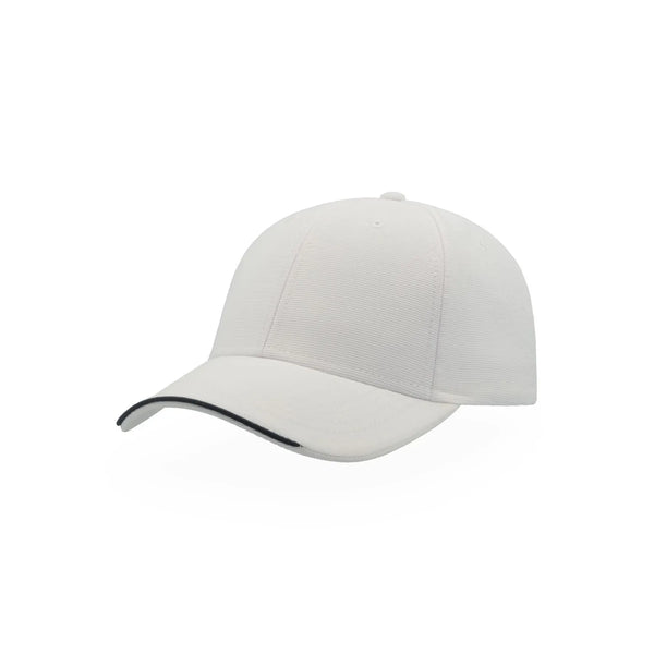 Cappellino da baseball Estoril-S bianco - personalizzabile con logo
