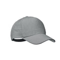 Cappellino da baseball in canapa grigio - personalizzabile con logo
