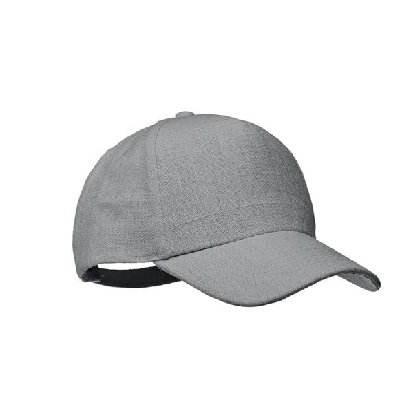 Cappellino da baseball in canapa grigio - personalizzabile con logo