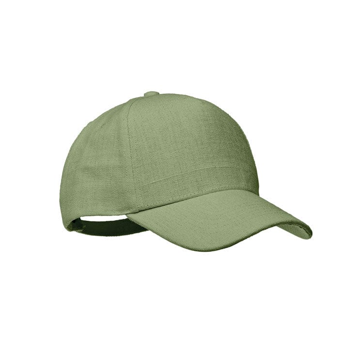 Cappellino da baseball in canapa verde - personalizzabile con logo